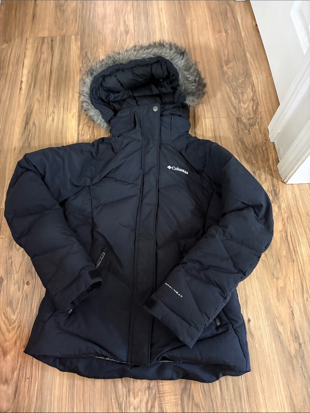 Columbia Women's Omni Heat Hooded Faux-Fur Trim Puffer Coat